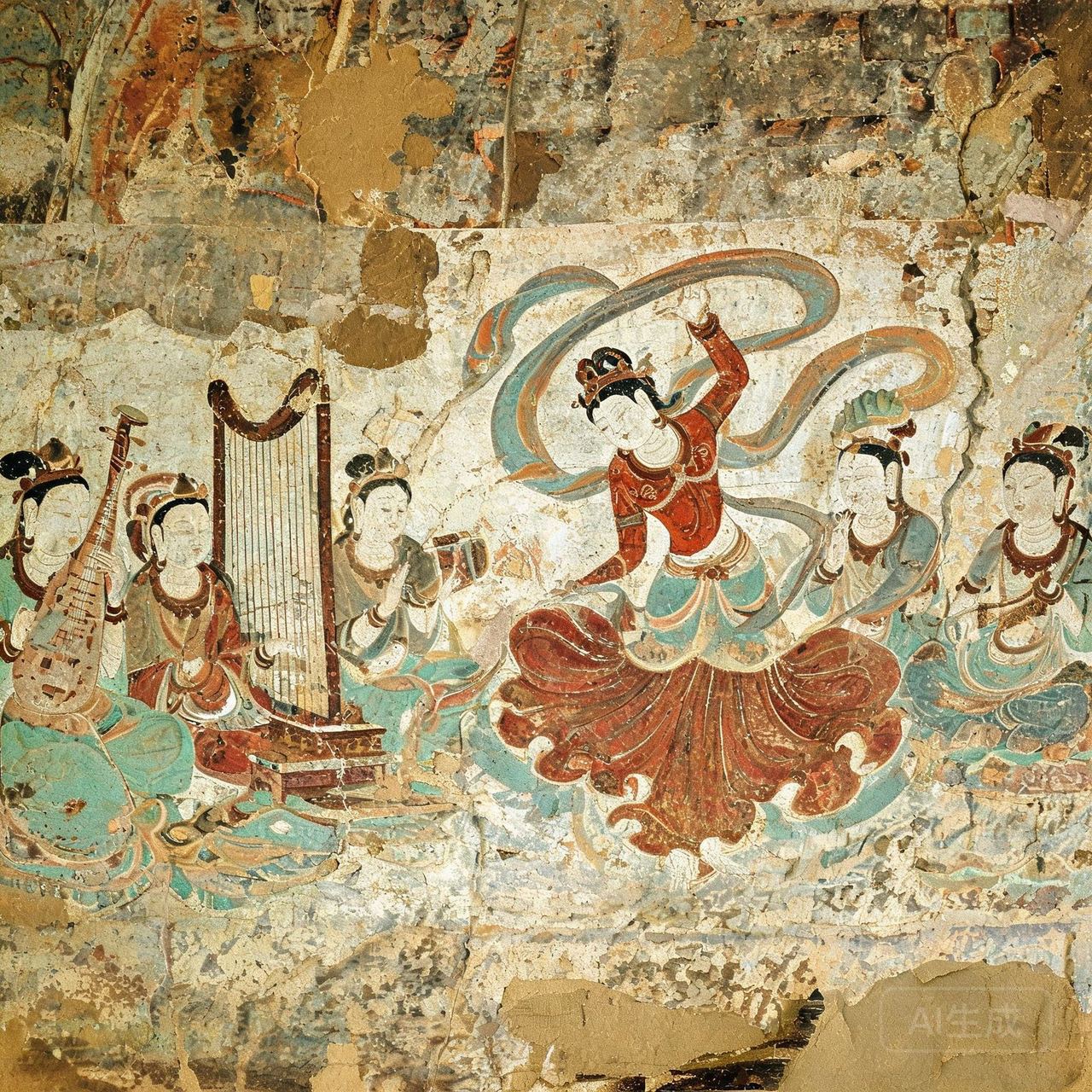Medicine Buddha with Dancers