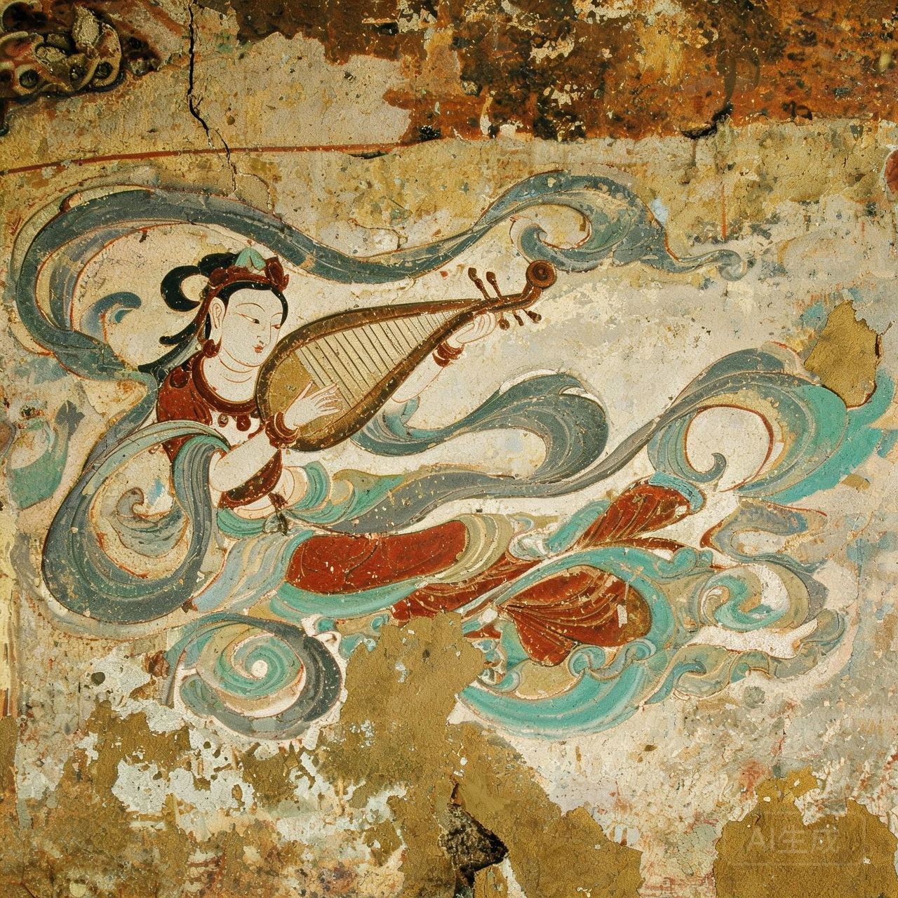Apsara with Harp